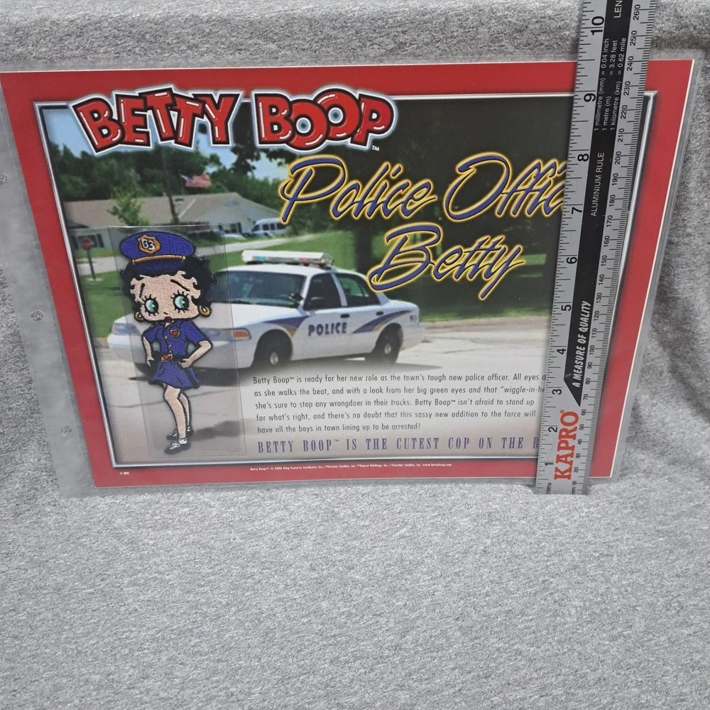 Betty Boop Patch Police Office Betty Clothing Bag Patch Collectible‎ Vintage New